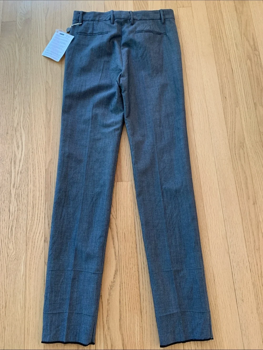 Gucci Men’s Wool Mohair Blend Straight Leg Dress Pants Two Tone Grey Melange 38